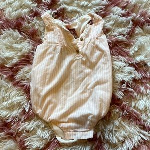 Pink striped baby girl dress